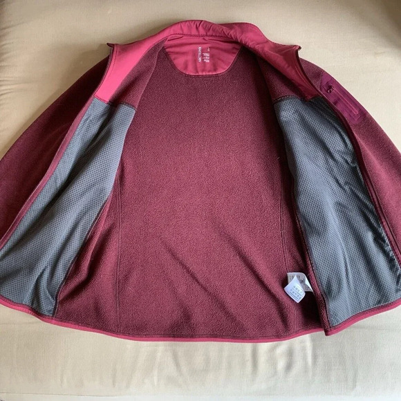 Arc'Teryx Womens Large Covert Cardigan Fleece Full Zip Up Jacket Sweater Maroon - Picture 11 of 13